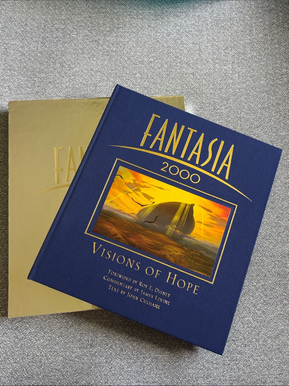 Great vintage Fantasia 2000 Visions of Hope Hardcover Wall Art Book - Blue